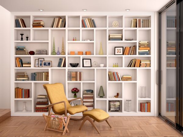 Built In Bookshelves Installation