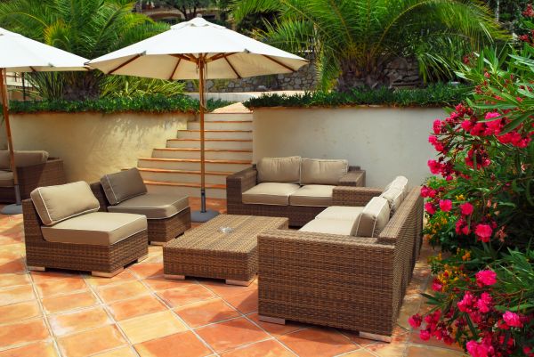 Backyard Furniture Setup