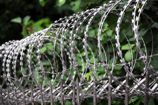 Barbed Wire Fence Installation