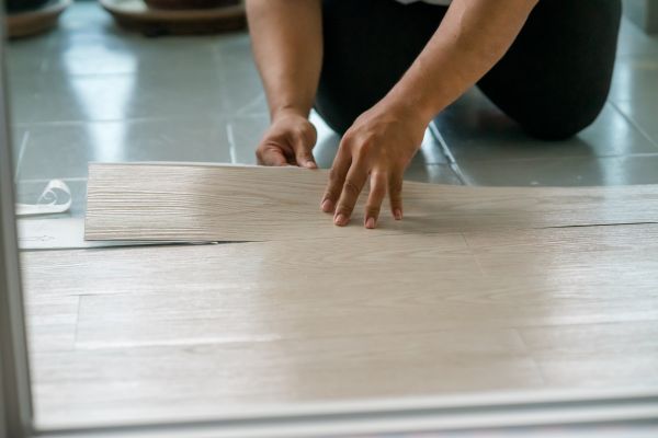 Vinyl Tile Floor Installation