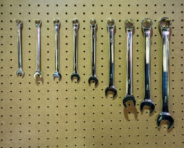 Garage Pegboard Hanging